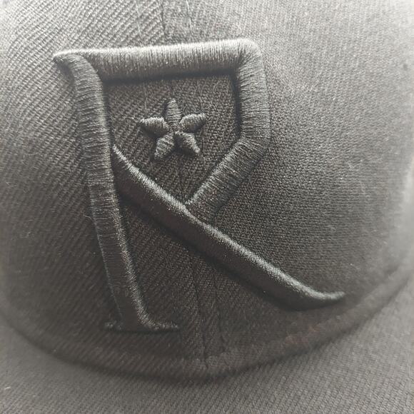 ROUTINE BASEBALL Cap Hat Men's Baseball Black Emblem Fitted Size 7 1/4 Lid - Picture 8 of 11